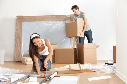 Man With Van Arnosgrove team handling moving items safely