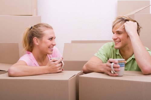 Team handling stairs and apartment access during an Arnosgrove move