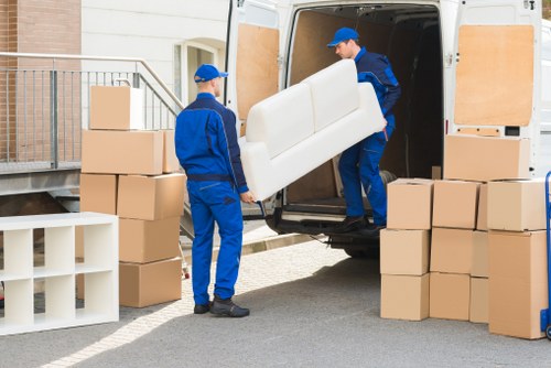 Removals van ready for a local move in Arnosgrove