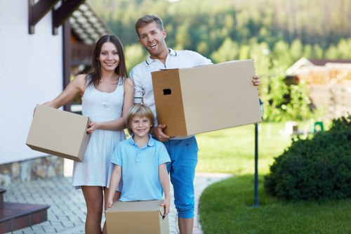 Careful loading of boxes and household items for an Arnosgrove move