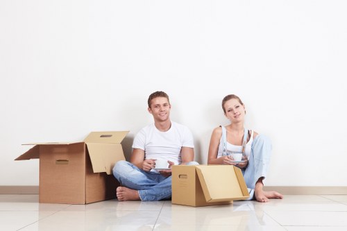 Charity donation and waste separation for a local move