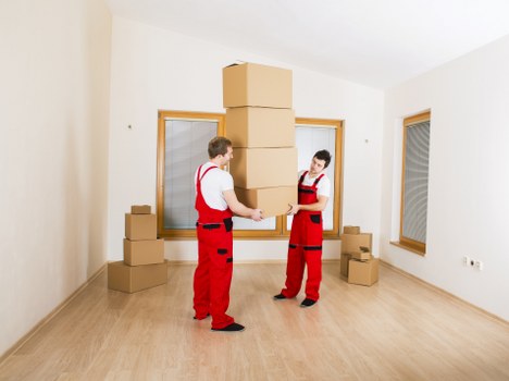 Packed moving boxes ready for a home removal in Arnosgrove
